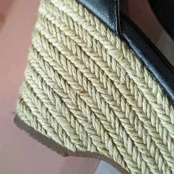 Sofft Strappy Wedge Sandals Black Leather Upper Comfort Shoes Size  5W - Picture 14 of 14